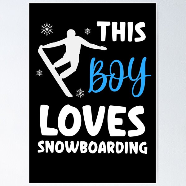 Item preview, This Boy Loves Snowboarding, Snowboarding Fan designed and sold by SportyDogShop.