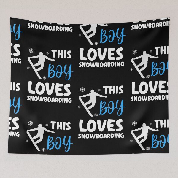 Item preview, This Boy Loves Snowboarding, Snowboarding Fan designed and sold by SportyDogShop.