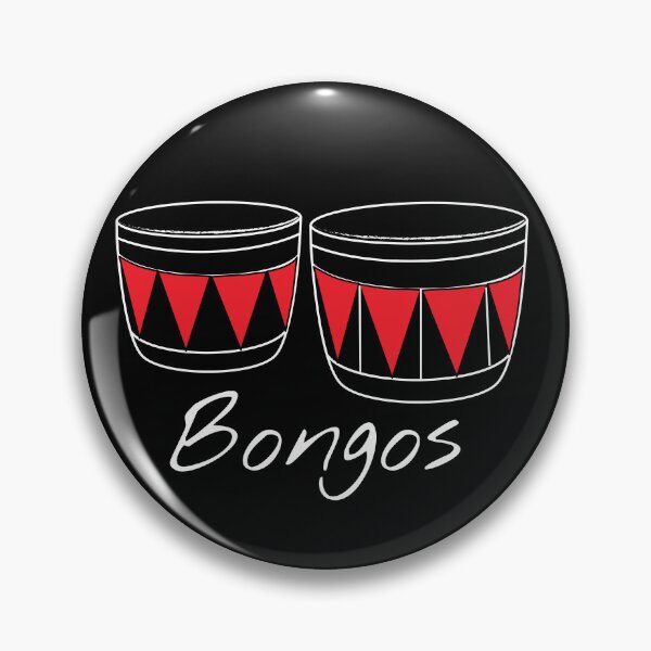 Item preview, Bongos Design for Drummers and Musicians - with black text designed and sold by Mindful-Designs.