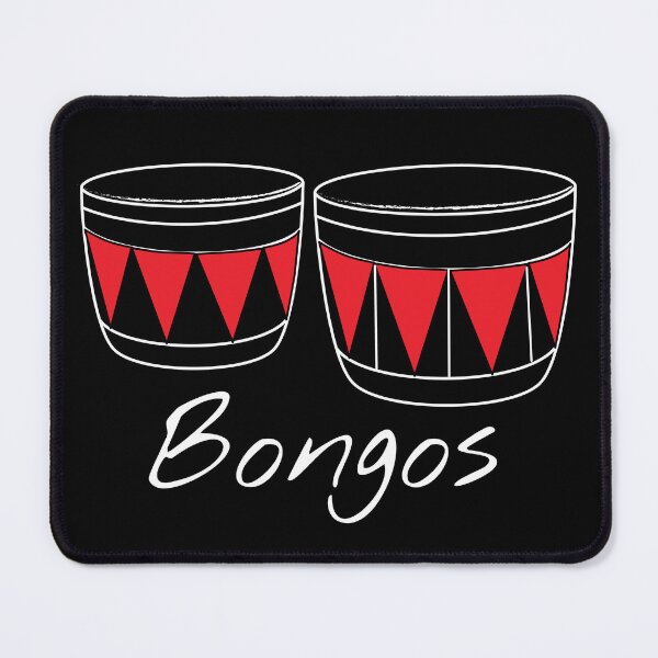 Item preview, Bongos Design for Drummers and Musicians - with black text designed and sold by Mindful-Designs.