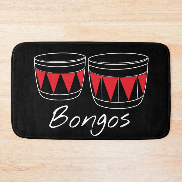 Item preview, Bongos Design for Drummers and Musicians - with black text designed and sold by Mindful-Designs.