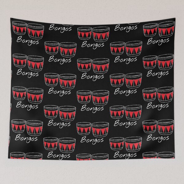 Item preview, Bongos Design for Drummers and Musicians - with black text designed and sold by Mindful-Designs.
