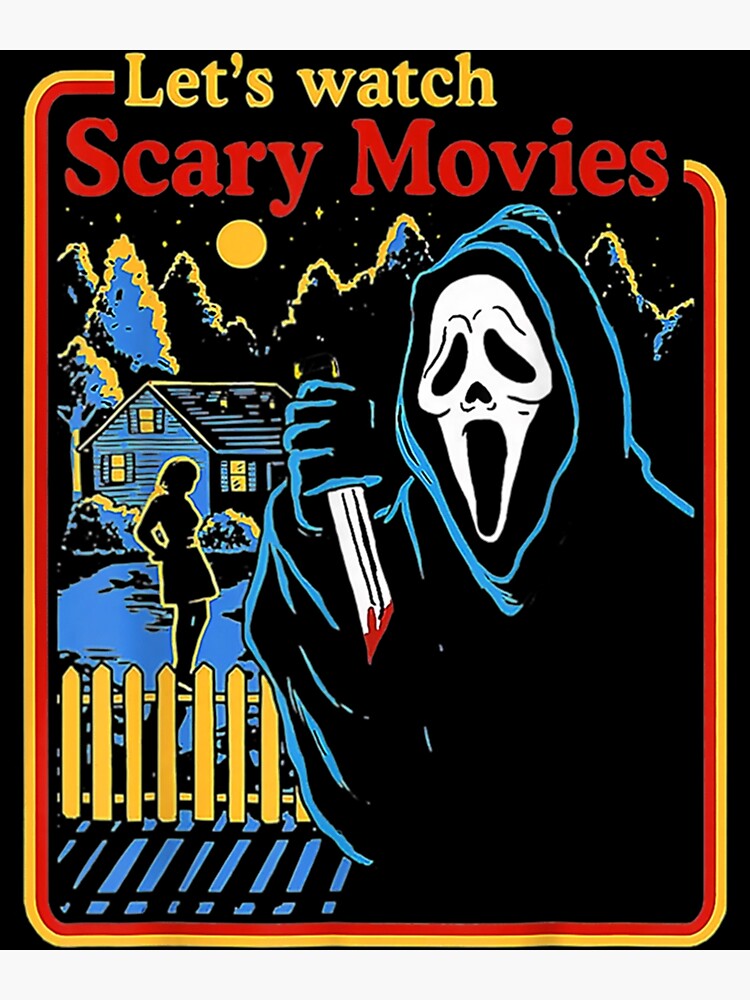 Discover Screaming Ghostface Scream Watch Scary Movies Halloween Premium Matte Vertical Poster