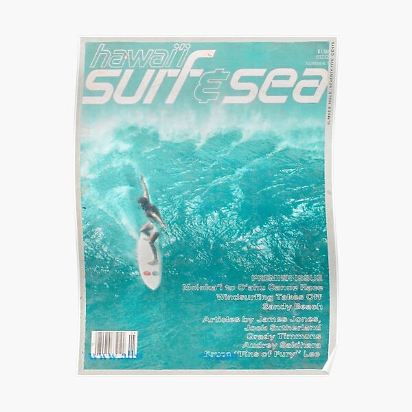 Vintage Surf Sea Magazine cover Poster
