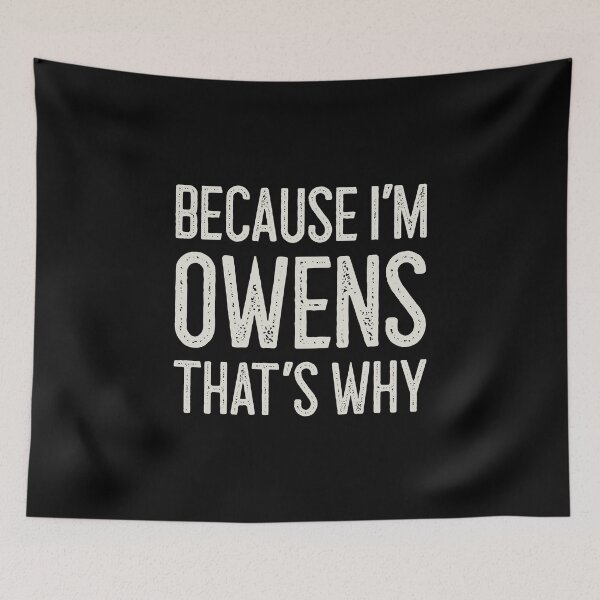 Item preview, Because I’m Owens That’s Why Funny Personalized Name designed and sold by MariosNydras.