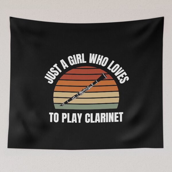Item preview, Just A Girl Who Loves To Play Clarinet For Clarinet Players And Music Lovers - Clarinet girl designed and sold by Funwithmusic.