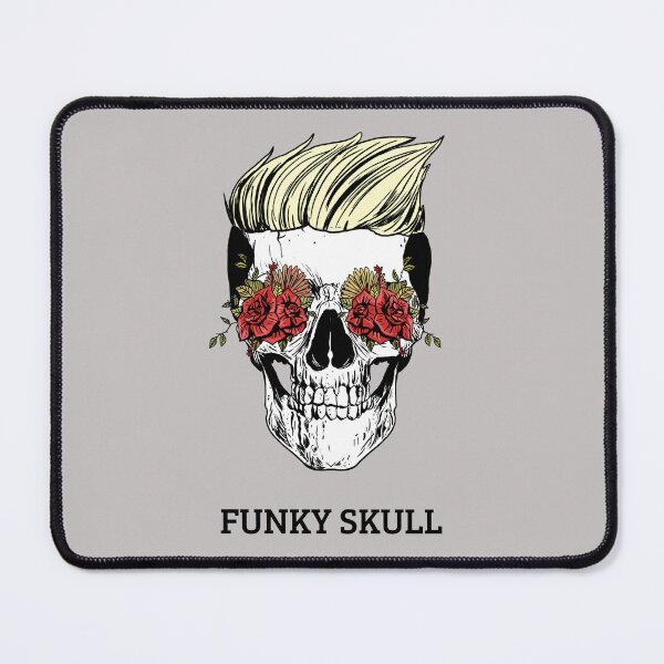 Item preview, Funky skull with flowery eyes designed and sold by Delicarte.