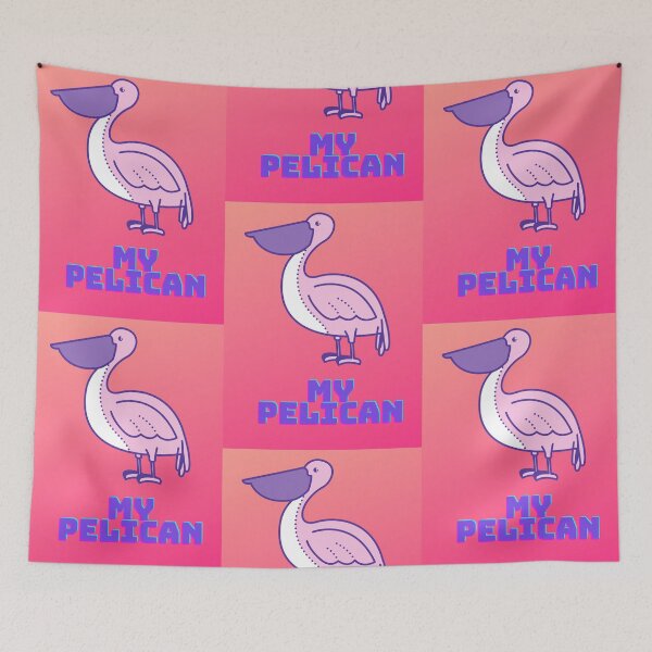 Item preview, My Pelican in Pinkish background with Big Beaks  designed and sold by ThamaraiSelvi.