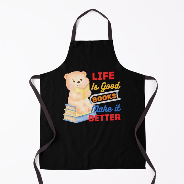 Item preview, Life is good books make it better. Happiness is reading, cute watercolor teddy bear. designed and sold by WhaleSharkShop.