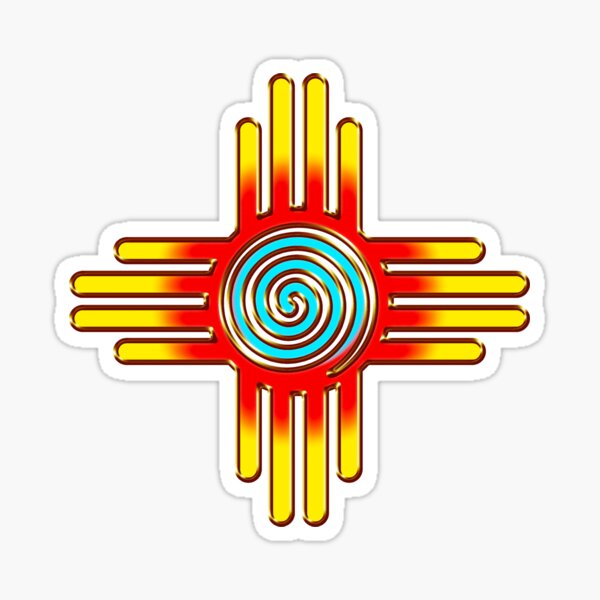 Item preview, Zia Sun, Symbol, Spiral, New Mexico, Flag designed and sold by nitty-gritty.