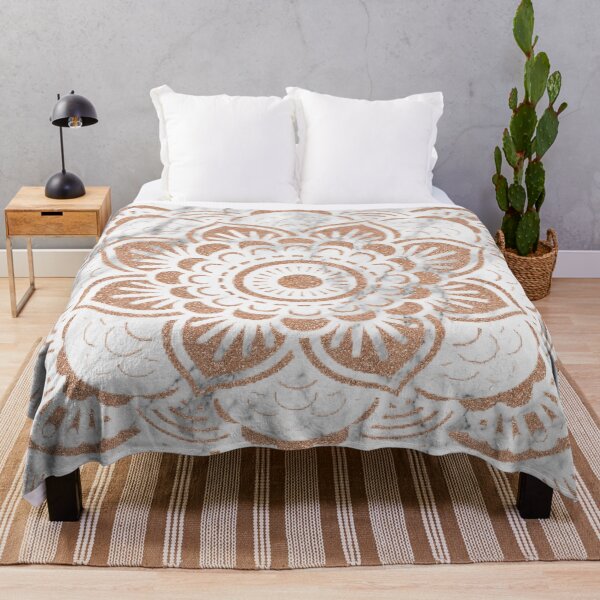 Item preview, Marble rose gold mandala designed and sold by peggieprints.