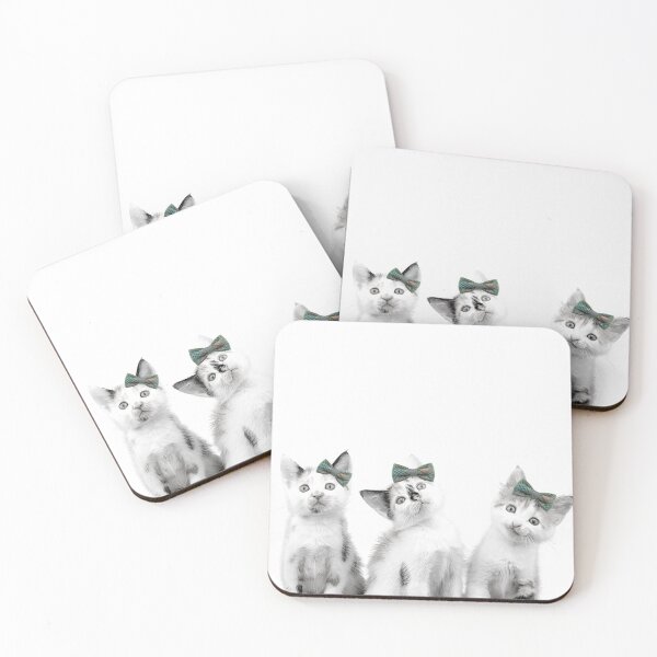 Item preview, Three Kittens Artwork - Baby animal Prints, Animals with Bowties, Nursery wall decor, Baby room prints, Animal art photography, Baby Kittens Photo, Cats Art designed and sold by MrGiftee.