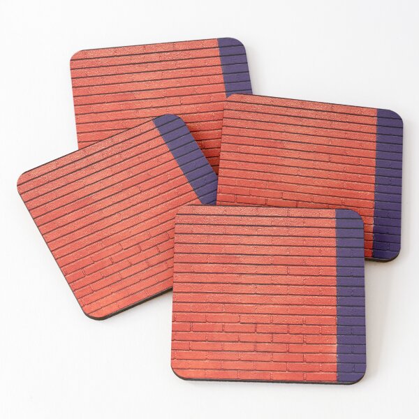 Item preview, Red and dark blue brick wall designed and sold by AlinaOz.
