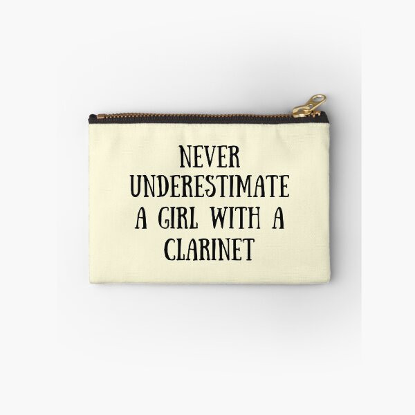 Item preview, Never Underestimate A Girl With A Clarinet For Clarinet Players And Music Lovers - Clarinet girl designed and sold by Funwithmusic.