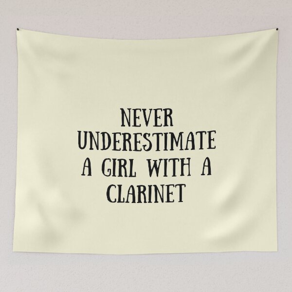 Item preview, Never Underestimate A Girl With A Clarinet For Clarinet Players And Music Lovers - Clarinet girl designed and sold by Funwithmusic.