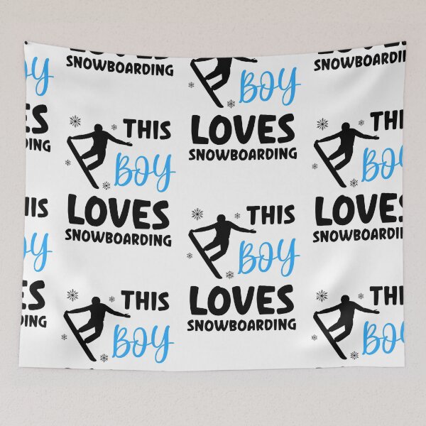 Item preview, This Boy Loves Snowboarding, Snowboarding Fan designed and sold by SportyDogShop.