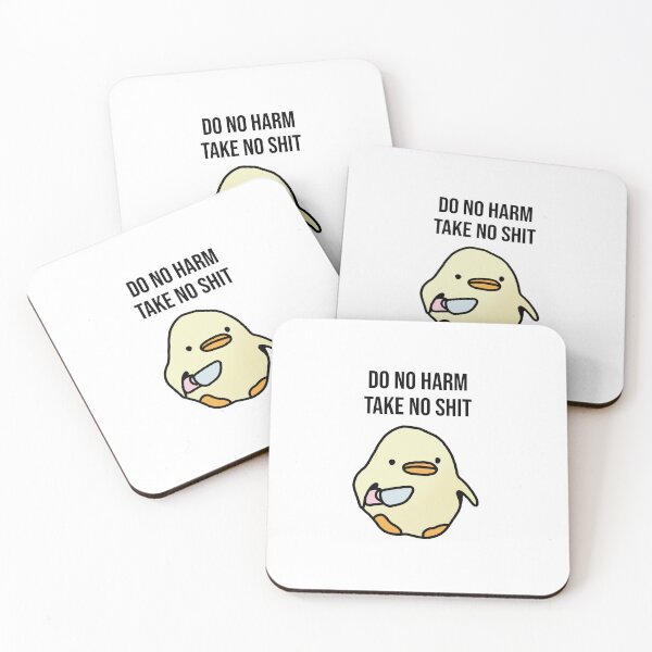 Item preview, Do no harm but take no shit bird cute meme designed and sold by ItsMemeMachine.