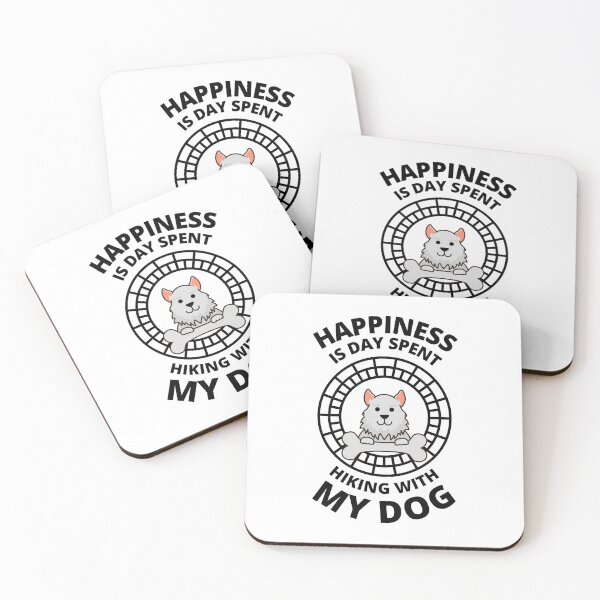 Item preview, Happiness Is A Day Spent Hiking With My Dog, outdoor adventure,  designed and sold by oufa.