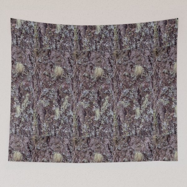 Item preview, Tuft of moss growing on pine tree bark in the forest designed and sold by rhodabear.