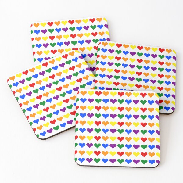 Item preview, Colorful LGBT Polka Hearts pattern designed and sold by kallyfactory.