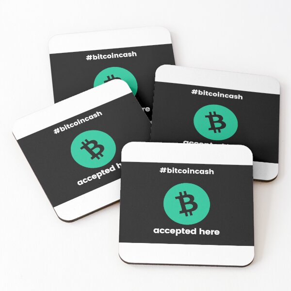 Item preview, "BitcoinCash Accepted Here" black sticker designed and sold by cuvcuv.
