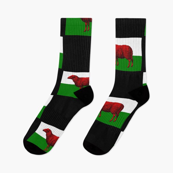 Item preview, Funny Wales Welsh Sheep Flag designed and sold by juvajay.