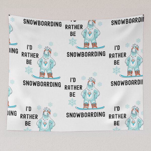 Item preview, Id Rather Be Snowboarding, Snowboarding Fan designed and sold by SportyDogShop.