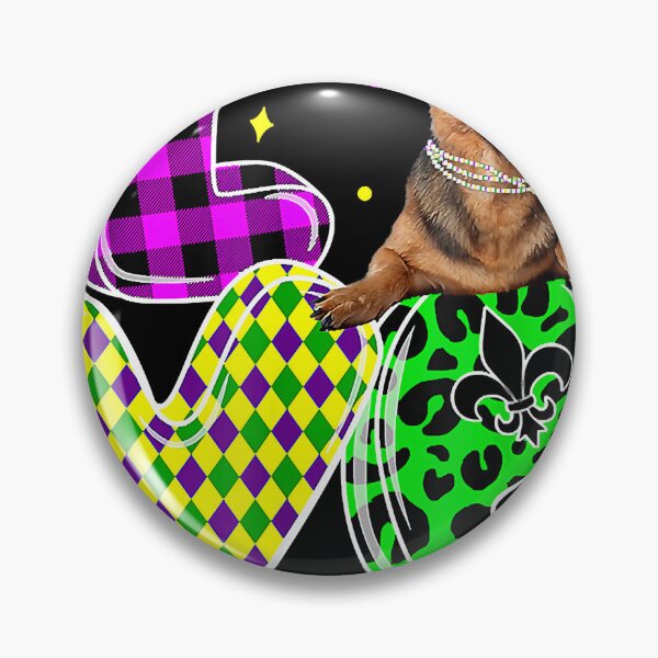 Item preview, Plaid Leopard Love Mardi Gras German Shepherd Dog designed and sold by BrandyBare.