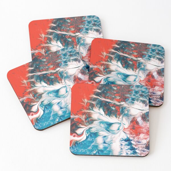Item preview, Peinture Abstraite Rouge Blanc Et Bleu designed and sold by CAT-LUVERS.
