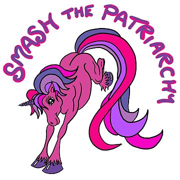 Artwork thumbnail, Smash the Patriarchy Feminist Unicorn by CandyMedusa