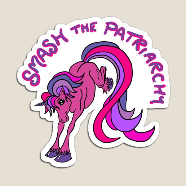 Smash the Patriarchy Feminist Unicorn Magnet