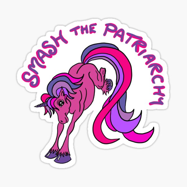 Smash the Patriarchy Feminist Unicorn Sticker