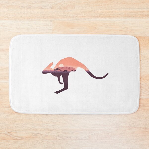 Item preview, Kangaroo silhouette and Australian landscape designed and sold by landscapeworlds.