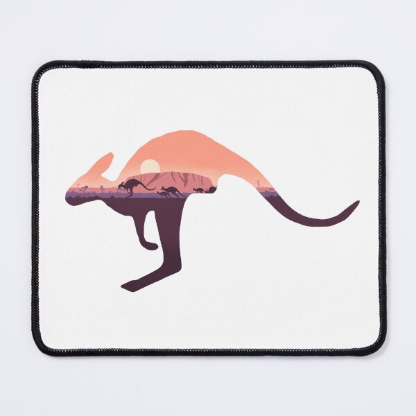 Item preview, Kangaroo silhouette and Australian landscape designed and sold by landscapeworlds.