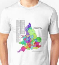 Historic Counties of England and Wales Slim Fit T-Shirt