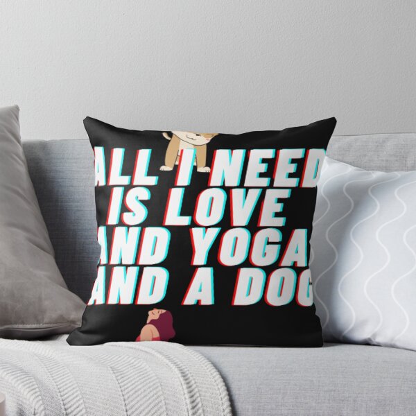 Item preview, all i need  is love  and yoga  and a dog designed and sold by EslamCreativeX.