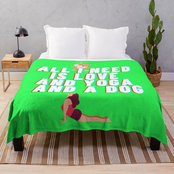 Item preview, all i need is love and yoga and a dog designed and sold by EslamCreativeX1.