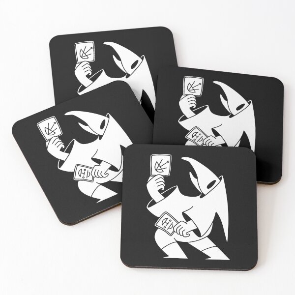 Item preview, Bird Guy with Cards (black background) designed and sold by Owl-n-bear.