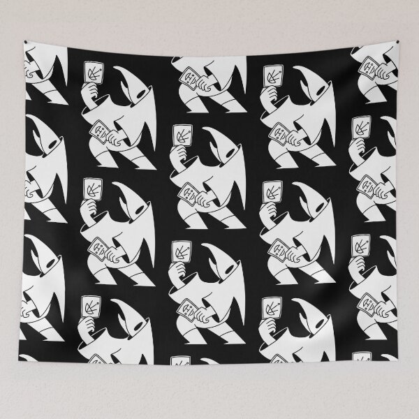 Item preview, Bird Guy with Cards (black background) designed and sold by Owl-n-bear.