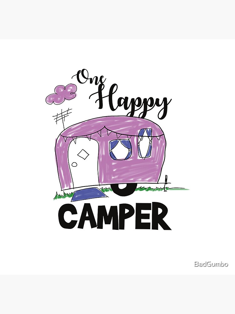 Thumbnail 4 of 4, Clock, Happy Camper designed and sold by BadGumbo.