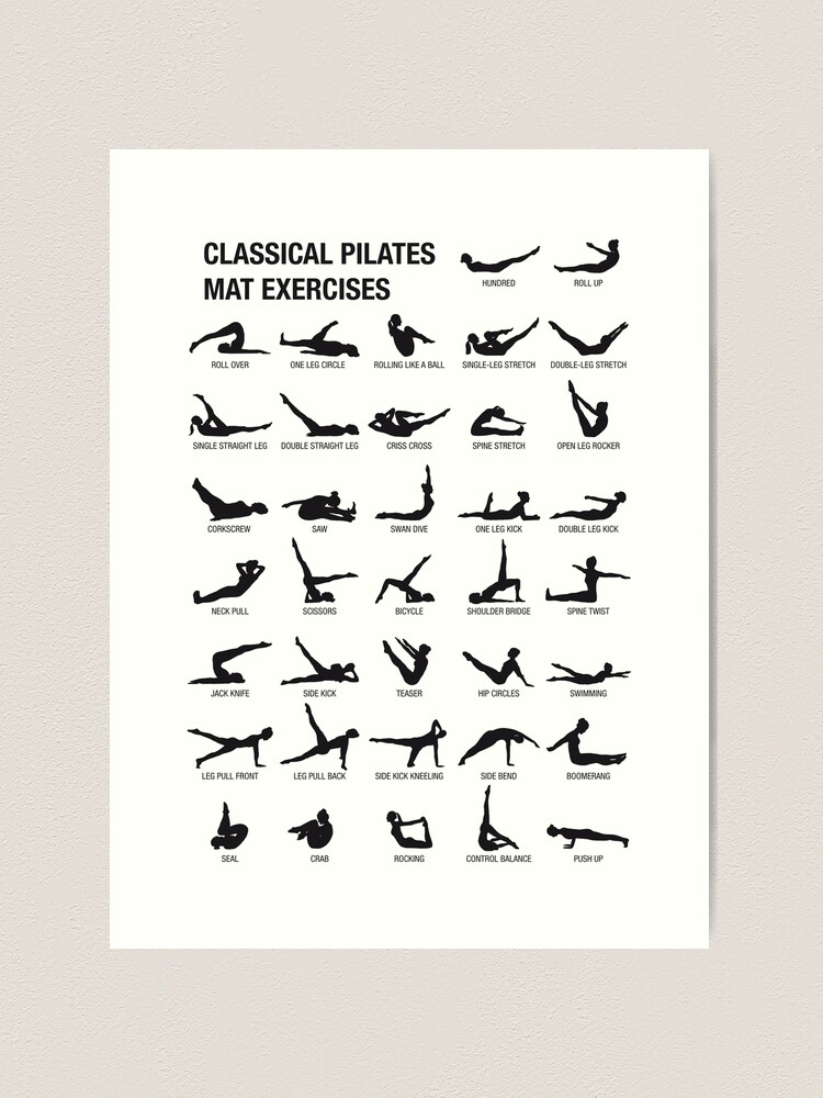 pilates-mat-art-print-for-sale-by-wartdesign-redbubble for Printable 34 Pilates Mat Exercises Pdf Free Download PILATES MAT