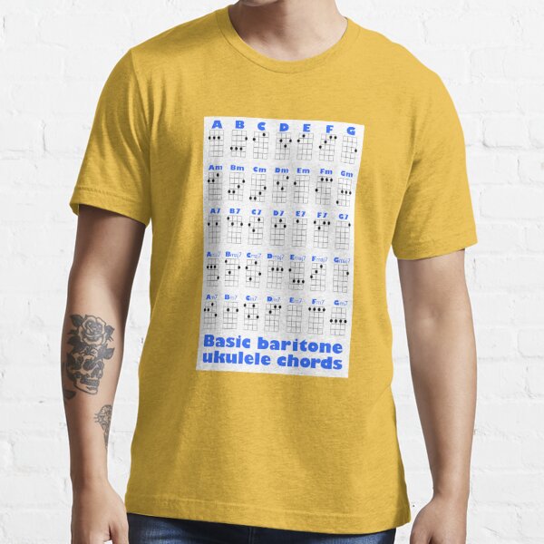 baritone ukulele chords" Essential T-Shirt for Sale by Papermouse