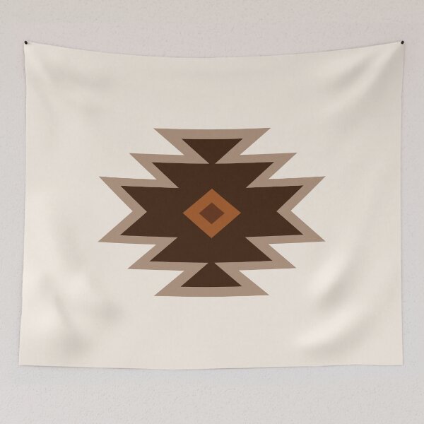 Item preview, Aztec Single Motif Art Browns Rust Cream designed and sold by NataliePaskell.