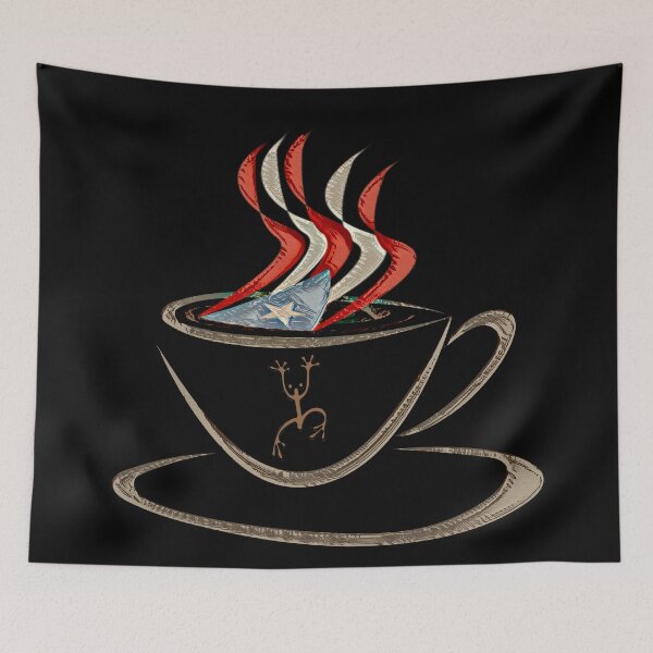 Item preview, Puerto Rico Aroma Flag and Coquí Taíno Coffee Lover designed and sold by SoLunAgua ..