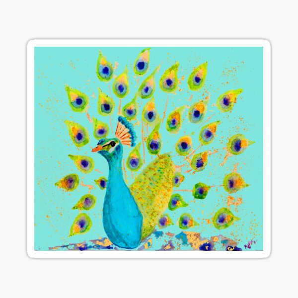 Proud Peacock Sticker