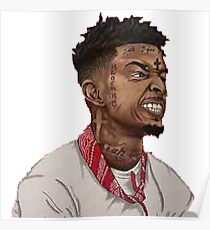 21 Savage Cartoon Poster