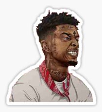 21 Savage Cartoon Sticker
