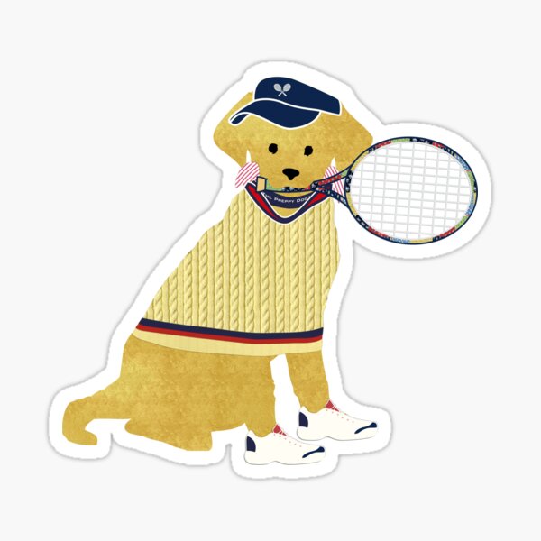 vêtu d'une chemise classique à rayures diagonales preppy rouge Sticker