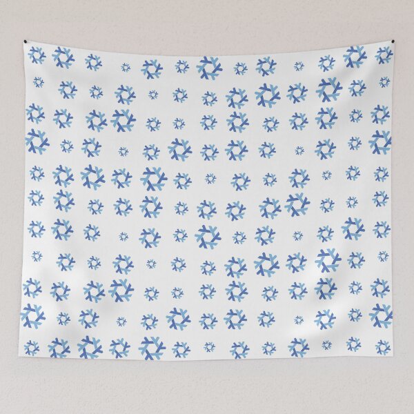 Item preview, Nix NixOs Random pattern of blue  lambda snow flakes designed and sold by yisraeldov.