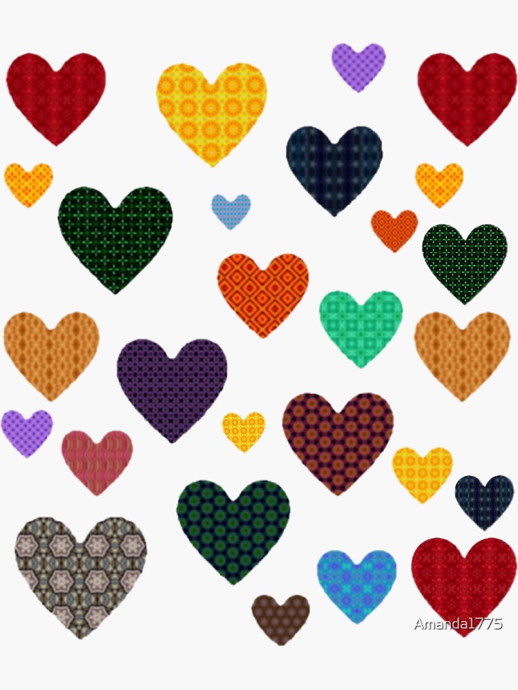 Colorful Hearts - Sticker
